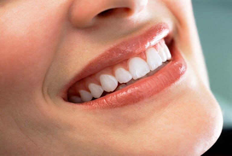 woman clean and pretty smile